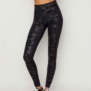 Spanx Faux Leather Camo Leggings